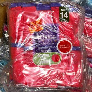 Hanes Girls’ Tagless Bikinis – LOT 51 - 240 pcs – 24 packs (10 ea) – Sz 14 - NEW